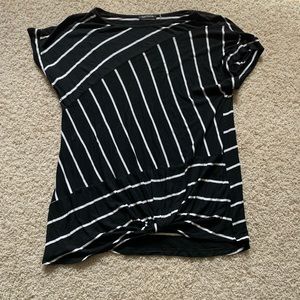 Great used condition black shirt with white stripes